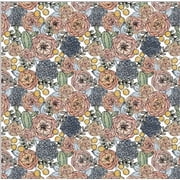 Printed Adhesive Vinyl Boho Floral Pattern Permanent Adhesive