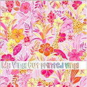 Printed Adhesive Vinyl Giraffe Pink Pattern Permanent Adhesive Medium Scale