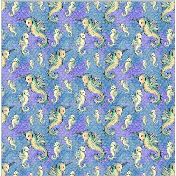 Printed Adhesive Vinyl MerDad Pattern 12 x 12 inch Sheet (F)