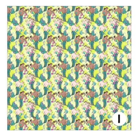 Printed Adhesive Vinyl MerDad Pattern 12 x 12 inch Sheet (I)