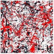 Printed Adhesive Vinyl Paint Splatter Pattern 12 x 12 inch Sheet H