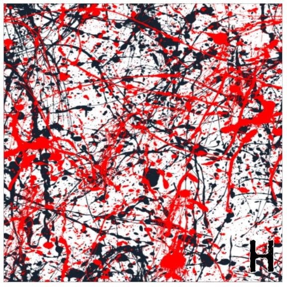 Printed Adhesive Vinyl Paint Splatter Pattern 12 x 12 inch Sheet (H)