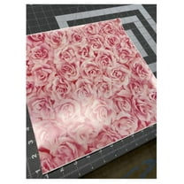 Printed Adhesive Vinyl Pink Roses Pattern (Removable Adhesive)