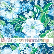 Printed Adhesive Vinyl Preppy Beach M Pattern Permanent Adhesive Medium Scale