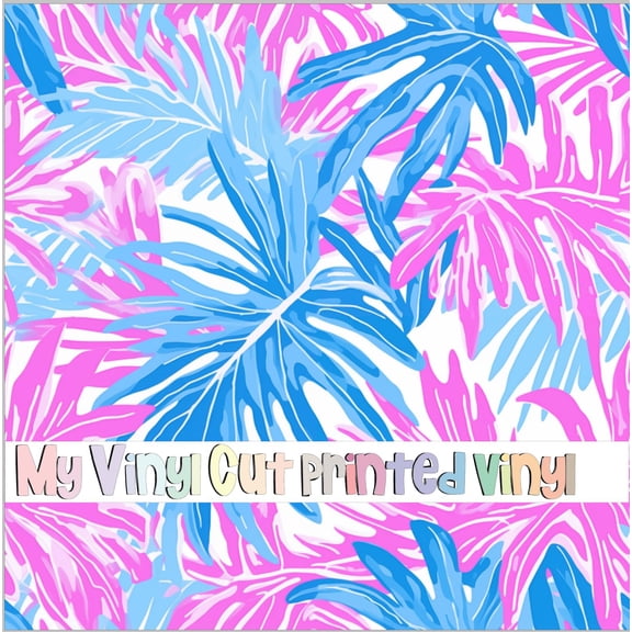 Printed Adhesive Vinyl Preppy Beach N Pattern Permanent Adhesive (XL Scale)