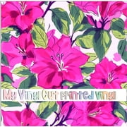 Printed Adhesive Vinyl Preppy Floral C Pattern Permanent Adhesive Medium Scale