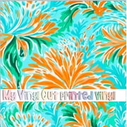 Printed Adhesive Vinyl Preppy Florals I Pattern Permanent Adhesive Large Scale