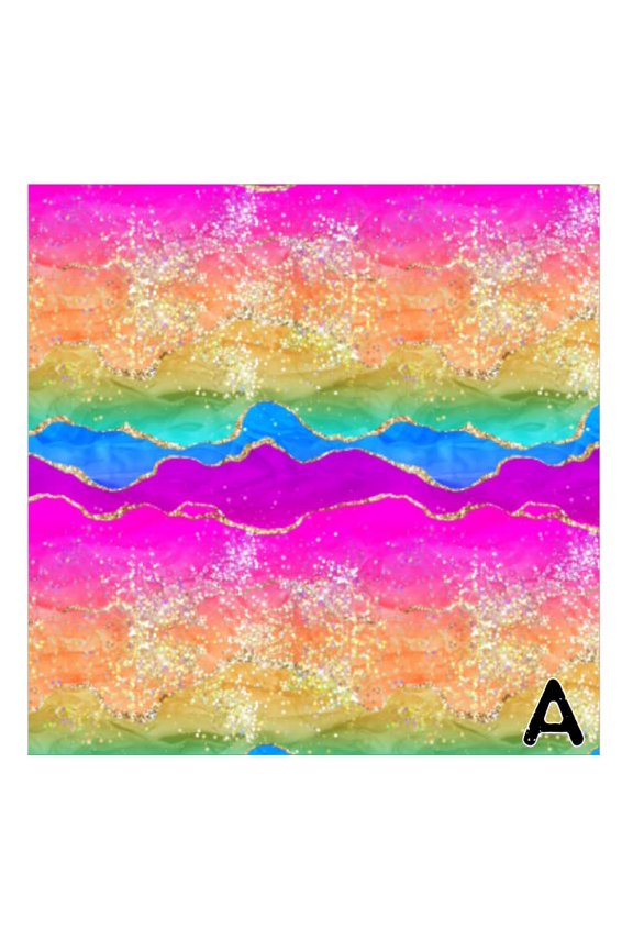 Printed Adhesive Vinyl Rainbow Agate Pattern Removable Wall Vinyl (A)