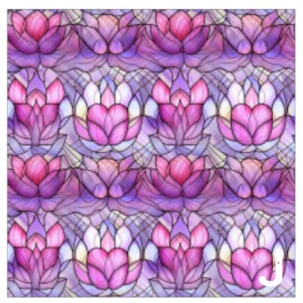 Printed Adhesive Vinyl Stained Glass Windows Pattern Removable Wall Vinyl (J)