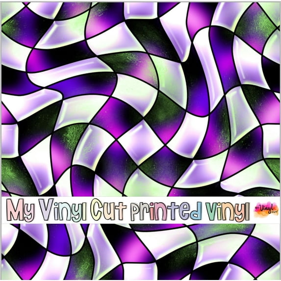 Printed Adhesive Vinyl Strange Halloween D Pattern Permanent Adhesive (Large Scale)