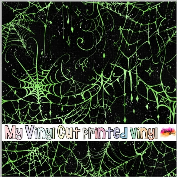 Printed Adhesive Vinyl Strange Halloween F Pattern Permanent Adhesive (Large Scale)