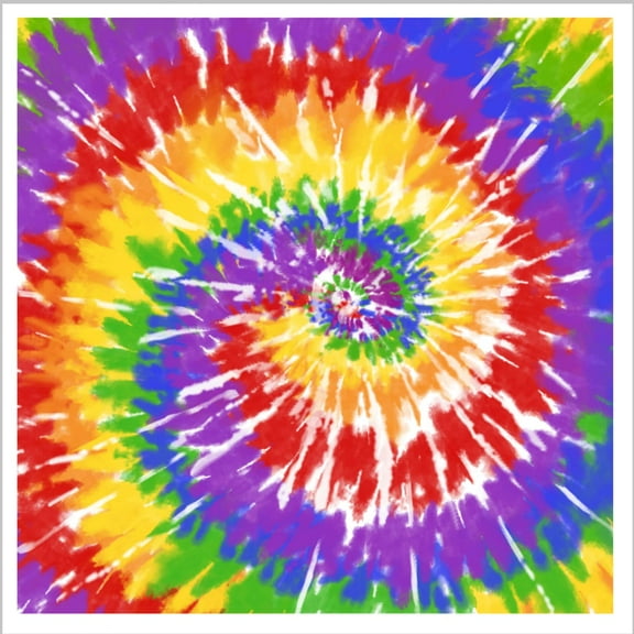 Printed Adhesive Vinyl Tie Dye (A) Pattern Permanent Adhesive