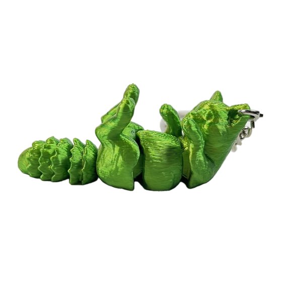 Printed Articulated Keychain, Keyring with Flexible Joints, Fashion Gradients Color