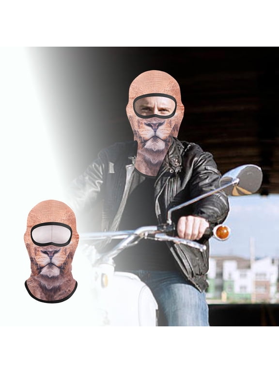 Printed Balaclava Graphic Face Mask for Winter Hiking & Snow Shoveling Goggle Opening Panel & Winter Gear