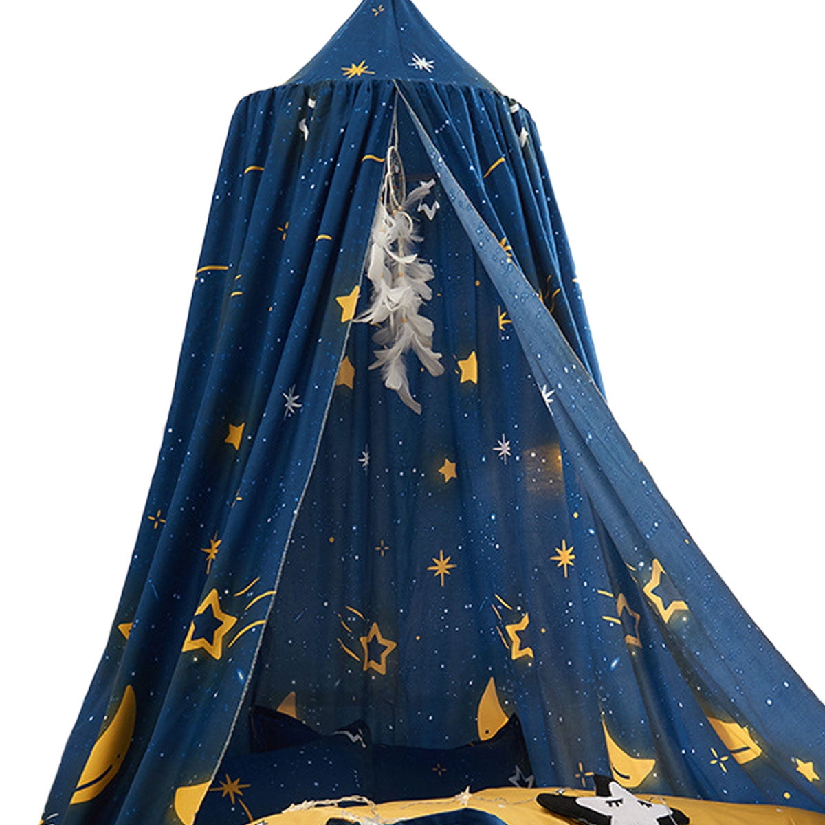 Printed Bed Canopy for Kids, Girls Princess Bed Canopy Cute Room Decor ...