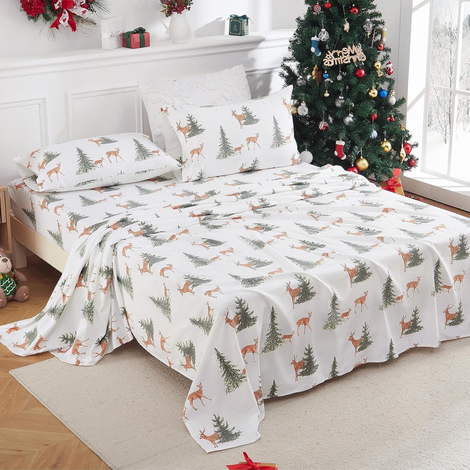 Christmas Flannel Sheets Queen