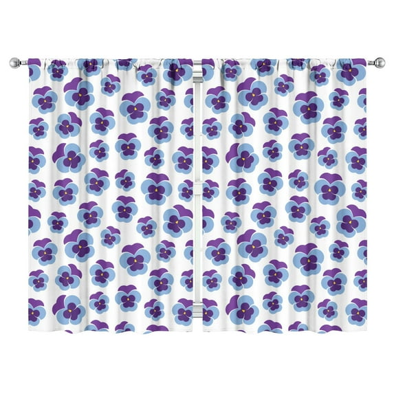 Printed Botanical Drapes 52x84 Inch 2 Panels Rod Pocket Blackout Curtains, Soft Fabric for Cozy Home Settings