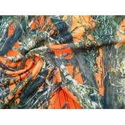 Printed Bullet Liverpool Textured True Timber Orange Blaze MC2 Camouflage Fabric U10