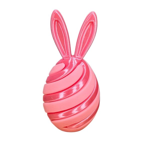 Printed Bunny Egg Unwinding Rotation Desktop Decor, Novelty Spinning Relaxation Gadget for Holiday Gifting, Home Office Desktop Ornament and Leisure Amusement