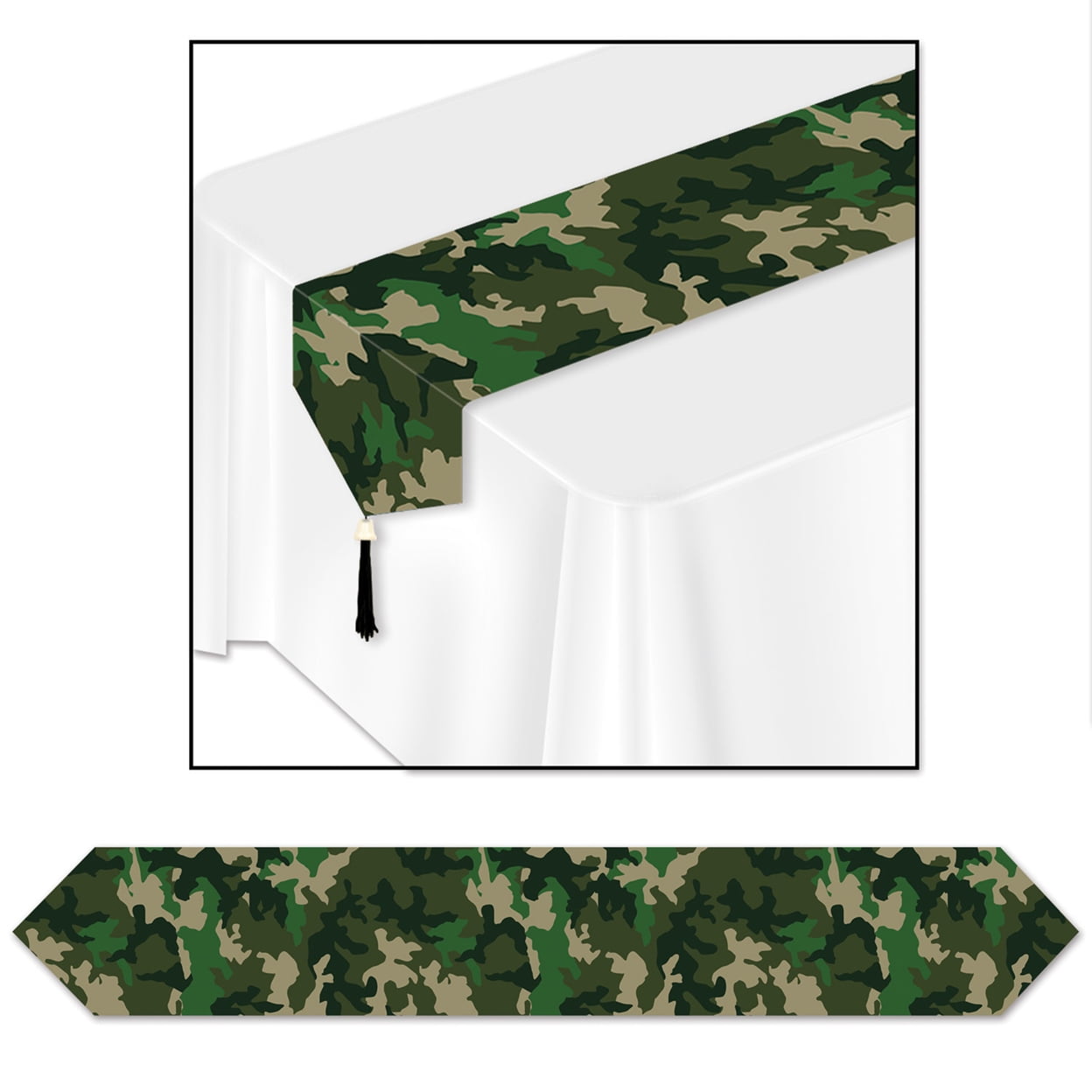 Printed Camo Table Runner 11" X 6' 12 Pack(1 Per Package)