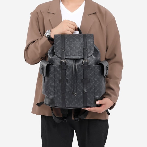 Printed Casual Large-capacity Computer School Bag,Black