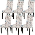 thumbnail image 1 of Printed Chair Covers for Dining Room Set of 6, Stretch Kitchen Chair Covers Washable Parsons Chair Slipcover Removable Dining Chair Protectors for Hotel,Ceremony,Banquet(Ball Flower), 1 of 6