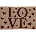thumbnail image 1 of Printed Coir Doormat Welcome Mat Entry, Front Door Outdoor/Indoor Rug Non-Slip Beautiful Valentine Love 18"x28" - Love, 1 of 7