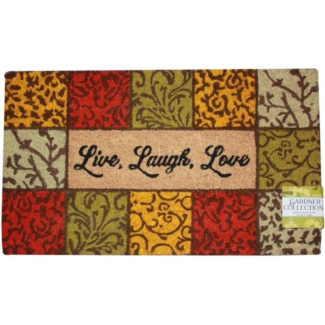 Printed Coir Outdoor Doormat, Mat, Entryway, Front Door, Porch