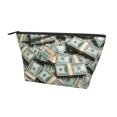 thumbnail image 1 of Printed Cosmetic Bag Dollars Pattern Portable Travel Makeup Pouch Toiletry Organizer Bag For Daily Use, 1 of 7