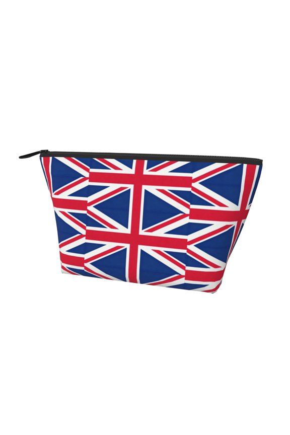 Printed Cosmetic Bag Union Jacks Flag Portable Travel Makeup Pouch Toiletry Organizer Bag For Daily Use