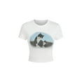 thumbnail image 1 of Printed Cotton Crop T-Shirt, 1 of 7