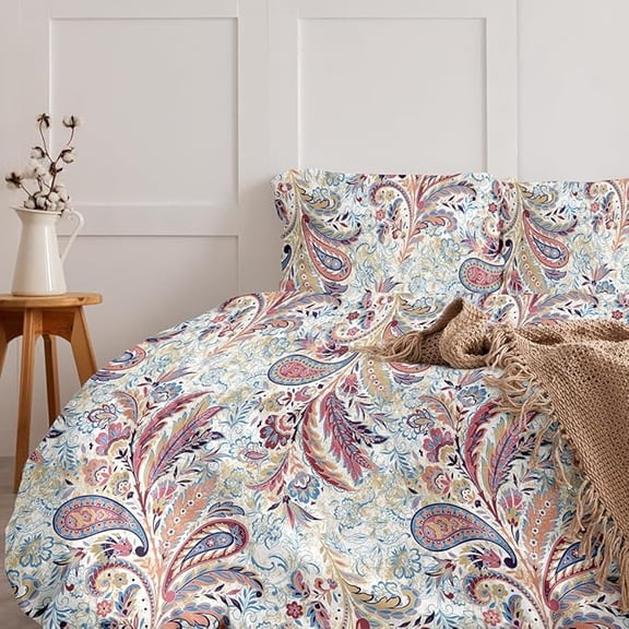 Printed Cotton Flat Bedsheet Single Bed With 1 Pillow Covers - 60 X 90 Inches, Multicolor | Stylish & Traditional Bedsheet - Ideal For Home, Hotels, & Guest Rooms Bedding Set