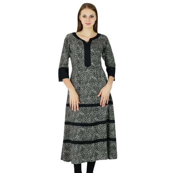 Printed Cotton Kurti Indian Ethnic Bollywood Tunic Casual Top Women Kurta Dress