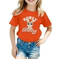 thumbnail image 1 of Printed Crew Neck Short Sleeve T Shirt Orange 2Y-3Y, 1 of 4