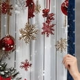 thumbnail image 1 of Printed Curtain 2 Piece Set, Christmas Window Curtain With Snowflake Pattern, Holiday Printed Curtain For Bedroom And Living Room,Red3 - 100X220Cm, 1 of 5