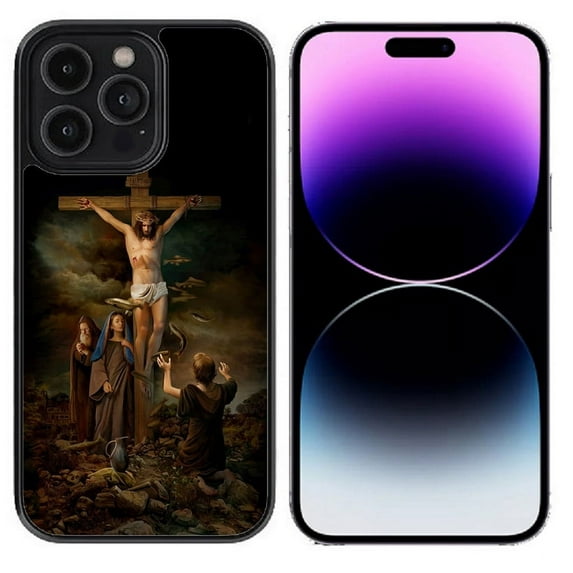 Printed Custom Design Back Cover for iPhone 14 Pro Max 6.7" with High Resolution Jesus 02 Design Lightweight and Scratch Resistant Print