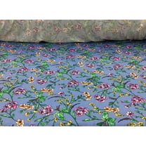 Printed DTY Spandex Stretch Apparel Fabric Orange Yellow Purple Blue Floral J311