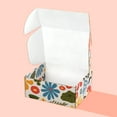thumbnail image 1 of Printed Decorative Mailing, Shipping and Gift Boxes, Tuck Top Closure, 9.5” x 7.5” x 4", Flower Print, 12 -Count Pack, 1 of 9