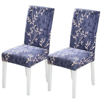 Printed Dining Chair Slipcovers,Super Stretch Modern Chair Covers Universal Removable Washable Anti-Dust Soft Spandex fabric Chair Protector for Living Room Hotel Banquet Restaurant Decor-2-A