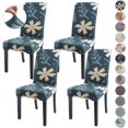 thumbnail image 1 of Printed Dining Room Chair Covers 4 Packs, Stretch Kitchen Slipcovers Removable Washable Parsons Protector for Kitchen,Hotel,Restaurant, Ceremony Universal Size, 1 of 6