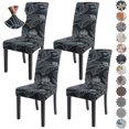 thumbnail image 1 of Printed Dining Room Chair Covers 4 Packs, Stretch Kitchen Slipcovers Removable Washable Parsons Protector for Kitchen,Hotel,Restaurant, Ceremony Universal Size, 1 of 6
