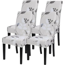 Printed Dining Room Chair Covers Set of 4, Stretch Kitchen Chair Covers Washable Parsons Chair Slipcover Removable Dining Chair Protectors for Hotel,Ceremony(Floral Pattern3)
