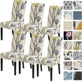thumbnail image 1 of Printed Dining Room Chair Covers Set of 6, Stretch Kitchen Chair Covers Washable Parsons Chair Slipcover Removable Dining Chair Protectors for Hotel,Ceremony,Banquet(Blooming Flower), 1 of 6