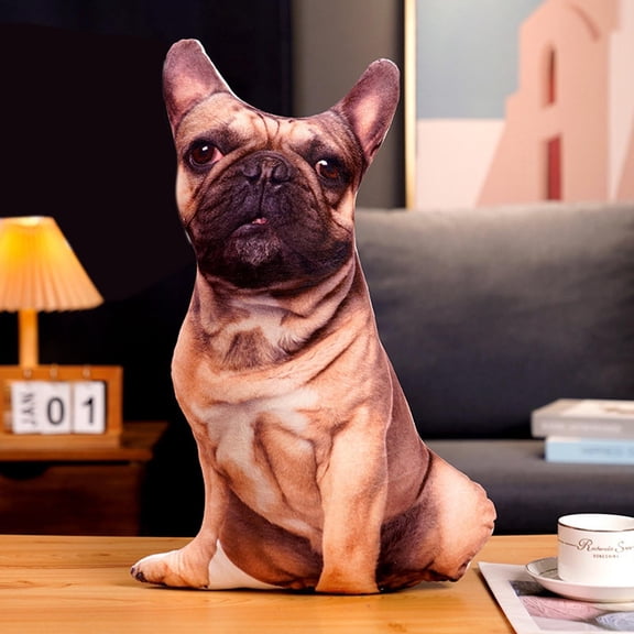 Printed Dog Shape Plush , for Kids Short Plush Length 50cm