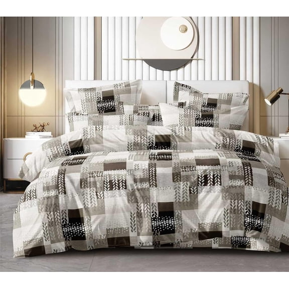 Printed Double Bedsheet For Super King Size With 2 Matching Pillow Covers - 108 X 108 Inches, Multicolor | 300 Thread Count Skin Friendly & Luxuriously Smooth To Touch Bedsheet