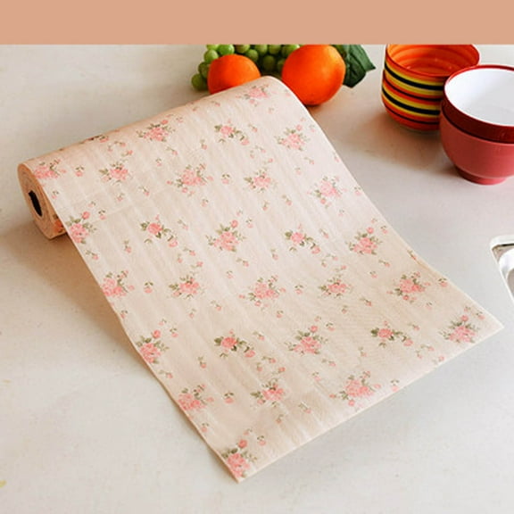 Printed Drawer Liner Paper, Non-Adhesive Cabinet Shelf Liner, Waterproof Anti- Drawer Mat, Scented Protective Liner for Kitchen Closet, 118"x11.8"