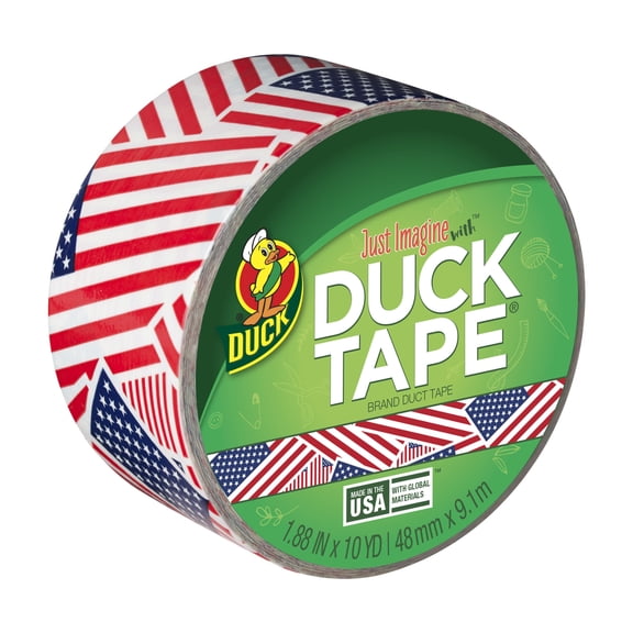 Printed Duck Tape Brand Duct Tape, 1.88 in. x 10 yd., US Flag