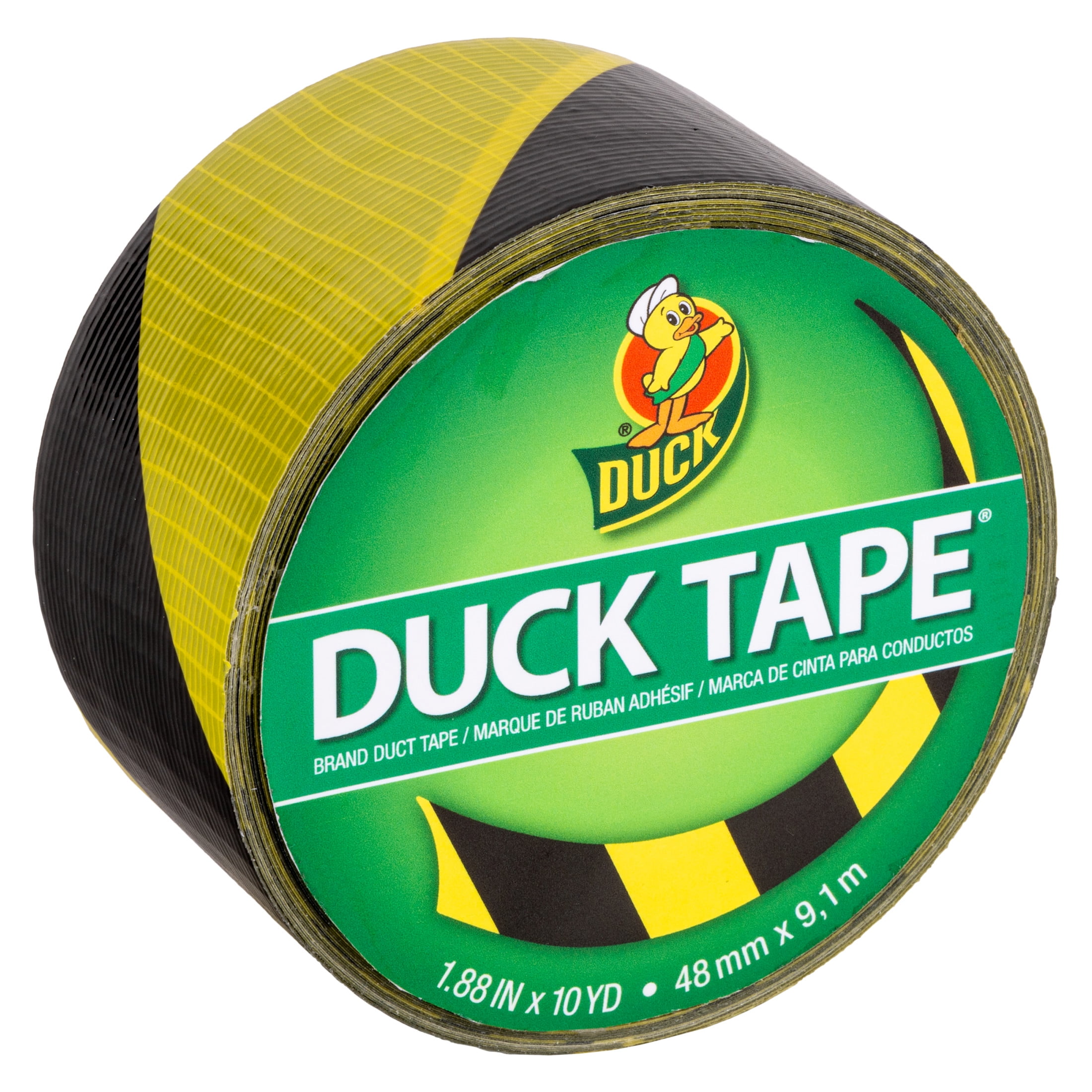 Printed Duck Tape Brand Duct Tape - Black & Yellow Stripes, 1.88 in. x 10 yd.