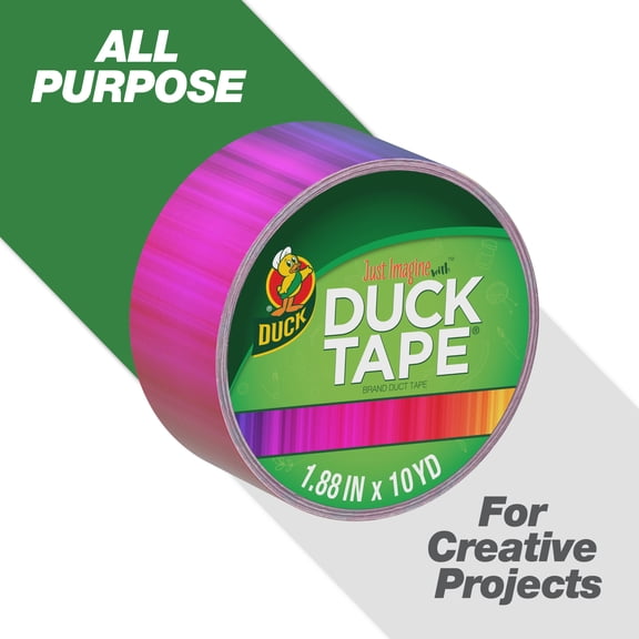 Printed Duck Tape Brand Duct Tape, Ombre Rainbow, 1.88 in. x 10 yd.
