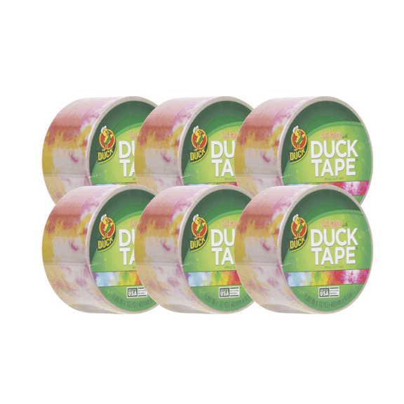 Printed Duck Tape Brand Duct Tape - Tie-Dye, 1.88 in. x 10 yd., 6 Pack